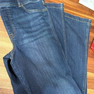 Spanx Med Wash Flared Jeans - Classic Blue Denim XL